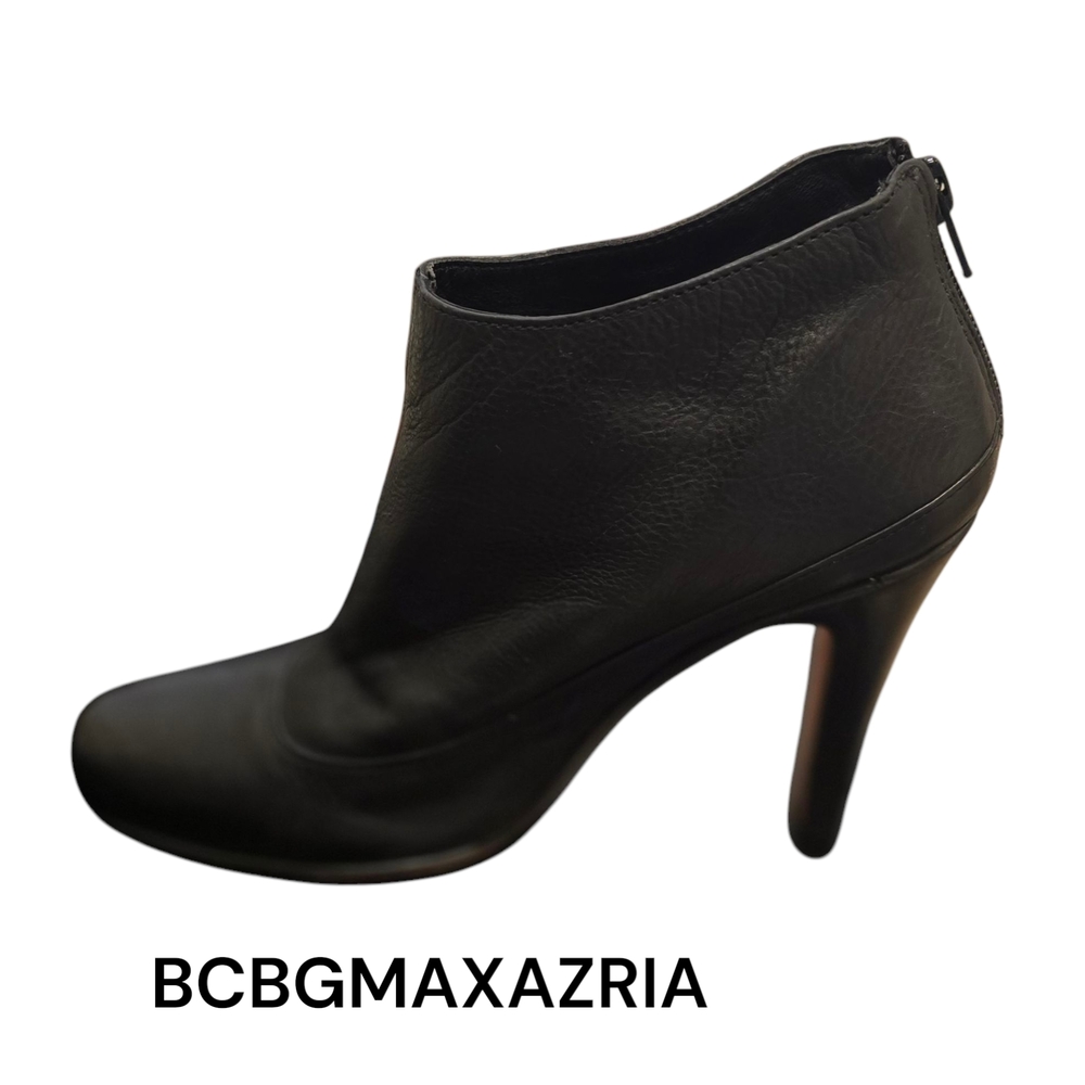 BCBGMaxAzria Black Ankle Booties with Stiletto Heel